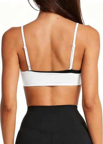 Sports Bras for Women Open Back Workout Tank Tops with Built in Bras Double Layer Adjustable Strap Athletic Gym Tops in Saudi Arabia