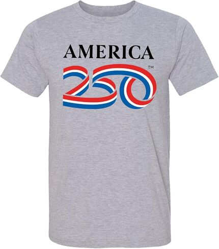 250 Anniversary USA Shirt, America250 Official Classic Logo 50/50 Heathered Tee, 4th of July Merchandise in Saudi Arabia