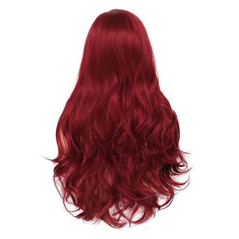 Red Lace Front Curly Wave Long Wigs for Women Heat Resistant Hair Wig Natural Looking Halloween Cosplay Party Wig in Kuwait