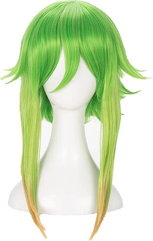 -Role Play for Megpoid Gumi Cosplay Wig 45cm Green Golden Short Layered Wig in Saudi Arabia