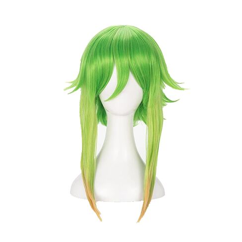 -Role Play for Megpoid Gumi Cosplay Wig 45cm Green Golden Short Layered Wig in Saudi Arabia