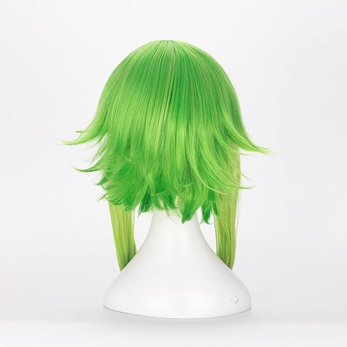 -Role Play for Megpoid Gumi Cosplay Wig 45cm Green Golden Short Layered Wig in Saudi Arabia