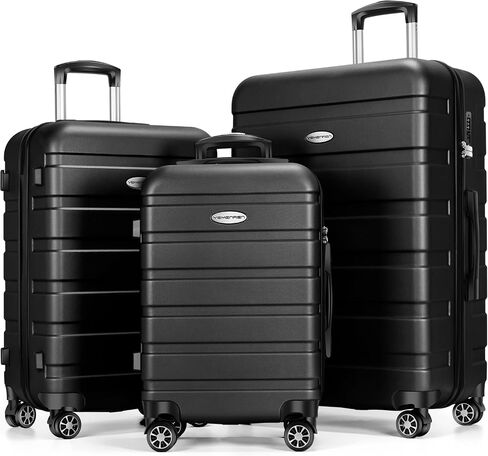 Luggage Sets Hardside Lightweight Suitcase with Spinner Wheels TSA Lock, 3-Piece Set (20/24/28) in Kuwait