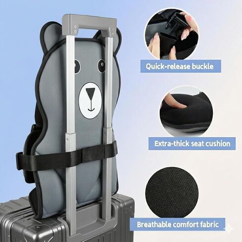 Travel Suitcase Resting Pad - Portable Luggage Accessory, Foldable Transit Cushion for Airport Layovers & Terminals, Max 33 lbs (Not for Car Use) in Saudi Arabia