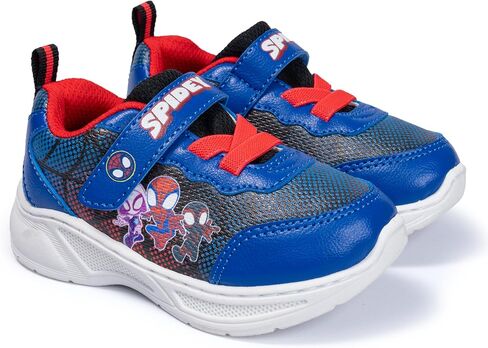 Marvel Spidey Toddler Athletic Sneakers, Blue and Red, Velcro Closure, Mesh Upper, Birthday and Christmas in Kuwait