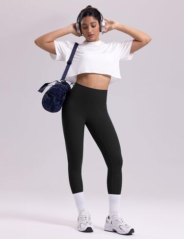 POSHDIVAH Mysticculpt Creamlift Yoga Leggings - 28 بوصة طبقة مزدوجة بدون درزات أمامية Scrunch عالية الخصر للتمرين في صالة الألعاب الرياضية in Kuwait