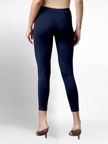 TRENDMALLS Women's Super Combed Cotton Elastane Stretch Cropped Leggings with Ultrasoft Waistband in Kuwait