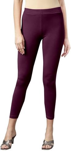 TRENDMALLS Women's Super Combed Cotton Elastane Stretch Cropped Leggings with Ultrasoft Waistband in Kuwait