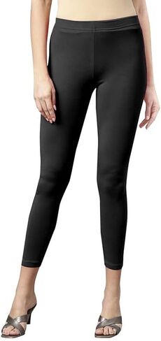 TRENDMALLS Women's Super Combed Cotton Elastane Stretch Cropped Leggings with Ultrasoft Waistband in Kuwait