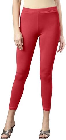 TRENDMALLS Women's Super Combed Cotton Elastane Stretch Cropped Leggings with Ultrasoft Waistband in Kuwait