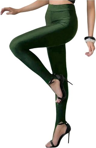WDIRARA Women's Stirrup Leggings High Waisted Stretchy Skinny Pants Date Night Outfits in Kuwait