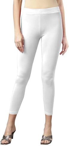TRENDMALLS Women's Super Combed Cotton Elastane Stretch Cropped Leggings with Ultrasoft Waistband in Kuwait