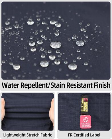 BOCOMAL Men's Stretch Tactical FR Cargo Pants Relaxed Boot Cut Lightweight Ripstop Water & Flame Resistant Work Hiking Pant in Kuwait