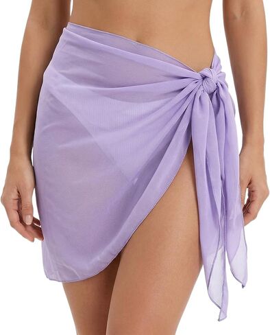 Nydotd Women's Chiffon Beach Sarong Cover Up - Sheer Bikini Swimsuit Wrap Skirt for Swimming Pool, Cruise, Vacation in Kuwait