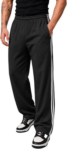 Runcati رجل فضفاض Sweatpants عادية الرباط مرونة الخصر ركض خفيفة الوزن تجريب Y2K المسار المظلة السراويل in Saudi Arabia