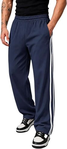 Runcati رجل فضفاض Sweatpants عادية الرباط مرونة الخصر ركض خفيفة الوزن تجريب Y2K المسار المظلة السراويل in Saudi Arabia