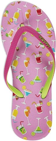 MeMoi Women's Drinks Flip Flops & Mesh Bag Set in Kuwait
