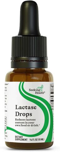 Seeking Health Lactase Drops - Liquid Supplement with Dairy Intolerance - Support for Digestion - Lactase Enzyme Supplement - 0.50 Fl oz, 52 Servings in Saudi Arabia