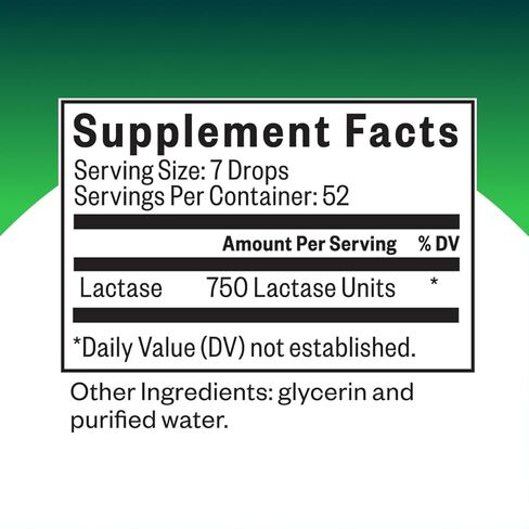 Seeking Health Lactase Drops - Liquid Supplement with Dairy Intolerance - Support for Digestion - Lactase Enzyme Supplement - 0.50 Fl oz, 52 Servings in Saudi Arabia