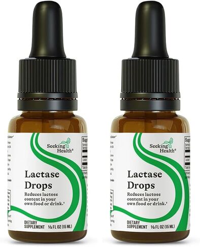Seeking Health Lactase Drops - Liquid Supplement with Dairy Intolerance - Support for Digestion - Lactase Enzyme Supplement - 0.50 Fl oz, 52 Servings in Saudi Arabia