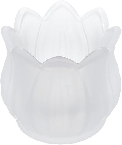 uxcell Glass Tea Light Candle Holder, Tulip Crystal Glass Votive Candle Holder for Desk Table Centerpiece, Wedding, Party, and Home Decor(Brown) in Kuwait