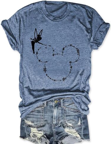 Magic Kingdom Castle Shirt Casual Vacation Holiday Short Sleeve Boho Clothes for Women Summer Cute Tops in Saudi Arabia