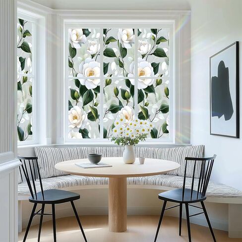 Window Privacy Film Frosted Glass Window Sticker Window Film Static Glass Cling Tint Non-Adhesive for Home Door Decorative Frosting Cover 17.5 X 78.7 inch in Saudi Arabia