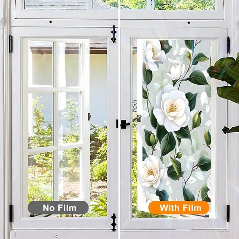 Window Privacy Film Frosted Glass Window Sticker Window Film Static Glass Cling Tint Non-Adhesive for Home Door Decorative Frosting Cover 17.5 X 78.7 inch in Saudi Arabia