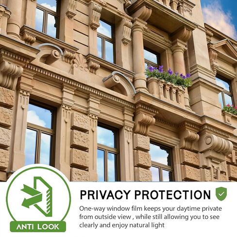 Window Privacy Film Tint One Way Glass Heat Blocking Sun Shade Anti UV Block Glare Reflective for Home in Saudi Arabia
