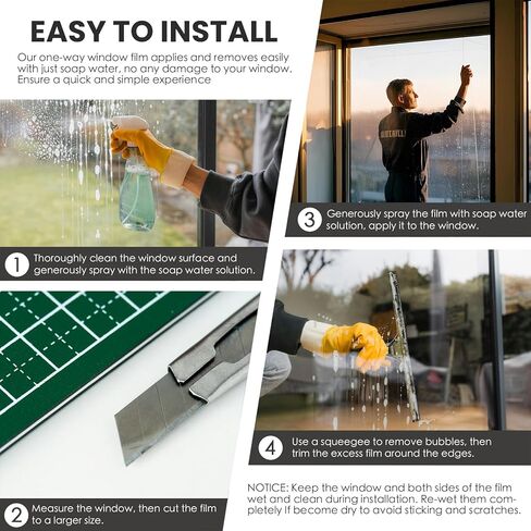 Window Privacy Film Tint One Way Glass Heat Blocking Sun Shade Anti UV Block Glare Reflective for Home in Saudi Arabia