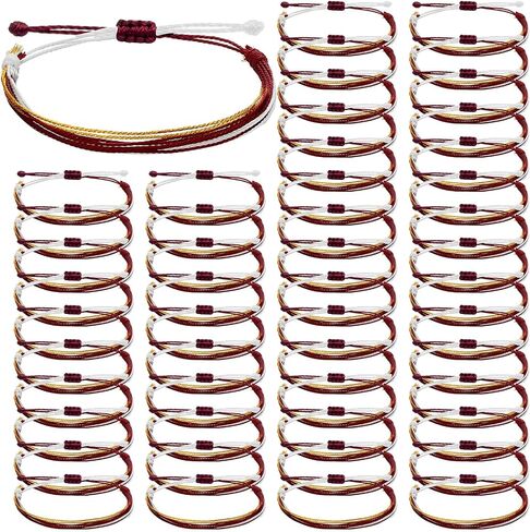 Huquary 50 Pcs Team Bracelets Bulk Sports Game Day Adjustable Bracelets Gifts for Basketball Softball Baseball Soccer Football Cheer Gifts Players Cheerleader Accessories in Kuwait
