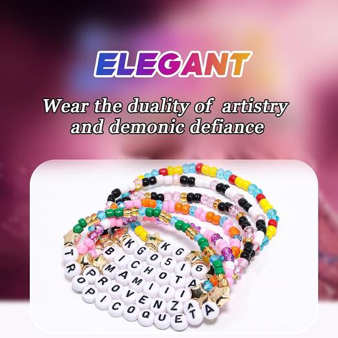 AICase لهدايا K G Merch، أساور مستوحاة من الألعاب، 6 قطع قابلة للتكديس، أساور الصداقة مطرزة بالخرز، ملابس الحفلات الموسيقية، ملصق من الفينيل، هدايا للبضائع لمحبي النساء في عيد الميلاد وعيد الميلاد in Kuwait