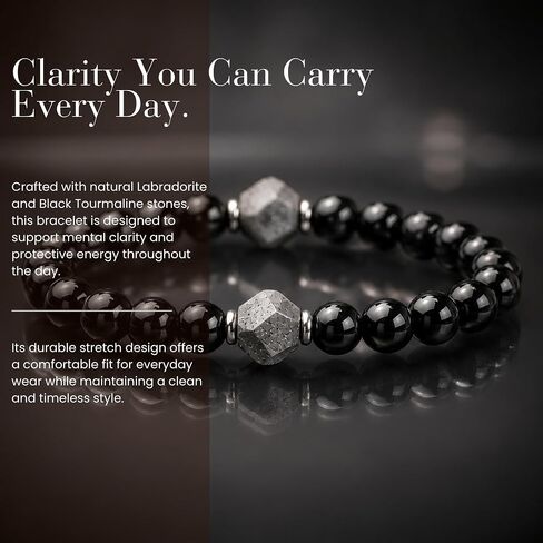 BEMELO Obsidian Guard Bracelet – Obsidian & Black Tourmaline 4mm Manifestation & Protection Natural Stone Beaded Stretch Bracelet for Men & Women in Saudi Arabia