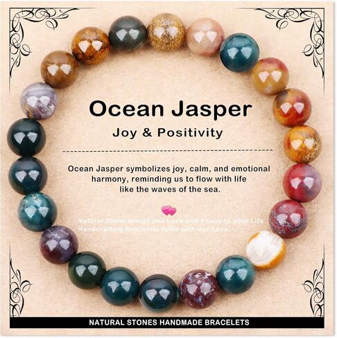 AD Beads 4mm6mm8mm10mm Handmade Bracelet - Natural Gemstone for Peace and Tranquility - Meditation, Yoga, Healing and Energy Gift for Unisex in Saudi Arabia