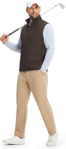 M MAELREG Mens Vests Outerwear Water-Repellent Lightweight Softshell Sports Sleeveless Jacket Golf Vests for Men in Kuwait