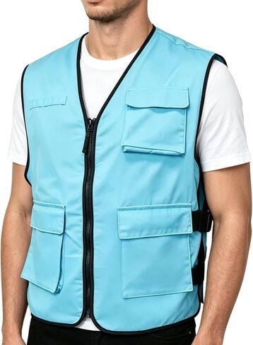 WORLD-BIO Cooling Vest with Reusable Ice Packs, Adjustable Cold Vest for Men & Women, Ice Vest for Hot Weather Outdoor in Saudi Arabia