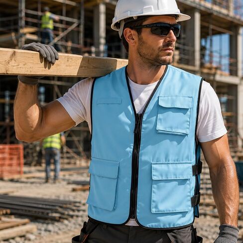 WORLD-BIO Cooling Vest with Reusable Ice Packs, Adjustable Cold Vest for Men & Women, Ice Vest for Hot Weather Outdoor in Saudi Arabia