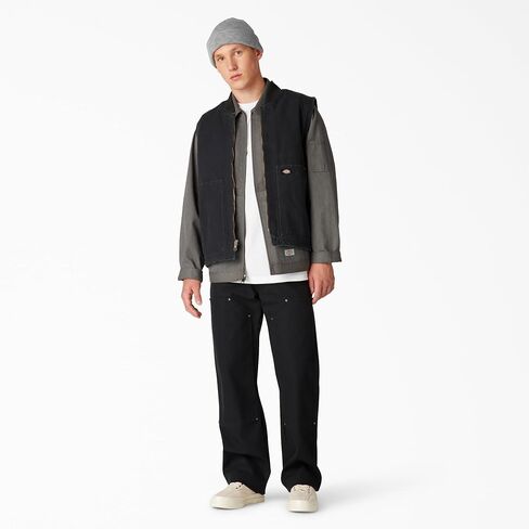 Dickies Men's Stonewashed Duck High Pile Fleece Lined Vest in Kuwait