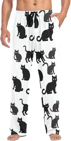 Men's Pajama Pants Funny Printed Sleepwear Pj Bottoms Cotton Lounge Pants with Pockets Size S-XXL in Kuwait