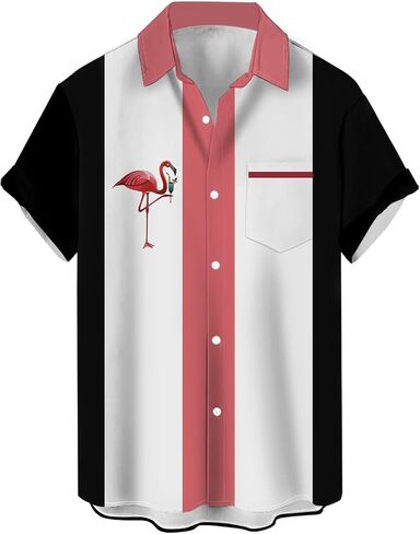 Men's Vintage Hawaiian Shirts Route 66 Classic Car Quick Dry Wrinkle Free Plus Size Tops in Saudi Arabia