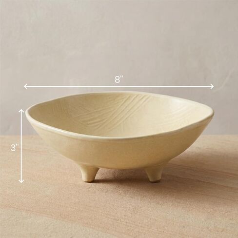 2 Pack 8 Inch Decorative Kety Bowl Fruit Dish for Entryway, Home | Ceramic Candle, Sand Holder, Modern, Vintage for Centerpieces in Kuwait