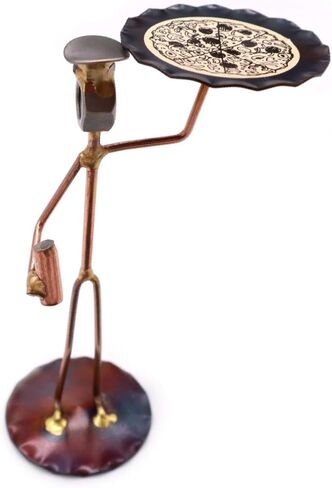 Pizza Man Collectible Handmade Metal Art Figurine, Desk Accessories, Trophy, Boss Gift, Office Décor, Business Professional, Culinary Arts in Kuwait