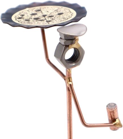 Pizza Man Collectible Handmade Metal Art Figurine, Desk Accessories, Trophy, Boss Gift, Office Décor, Business Professional, Culinary Arts in Kuwait