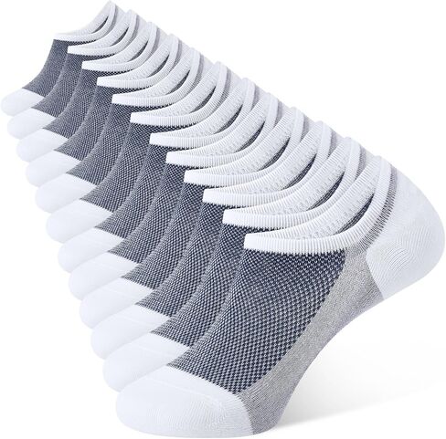 CLOSEMATE 6/8 Pairs Mens No Show Socks Cotton Ankle Socks with Non Slip Grips for Sneakers Low Cut Shoes in Saudi Arabia
