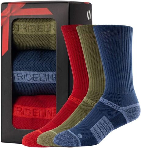 Strideline Premium Athletic Crew Socks Gift Box, 3-Pack Set in Saudi Arabia
