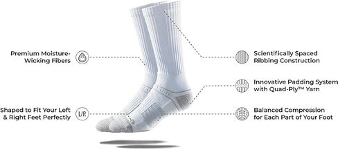 Strideline Premium Athletic Crew Socks Gift Box, 3-Pack Set in Saudi Arabia