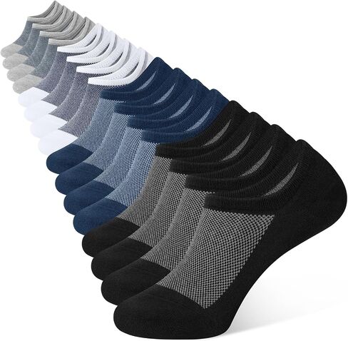 CLOSEMATE 6/8 Pairs Mens No Show Socks Cotton Ankle Socks with Non Slip Grips for Sneakers Low Cut Shoes in Saudi Arabia