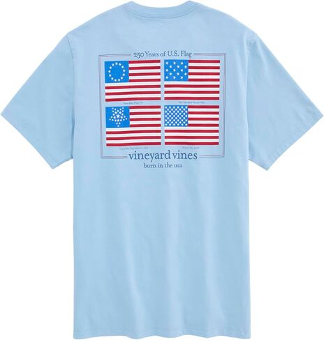 Vineyard Vines Men's Evolution_us Flag Short-Sleeve Pocket Tee in Saudi Arabia