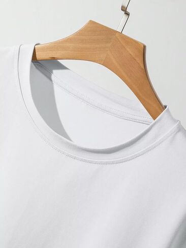 Mens Essential Short Sleeve T Shirt Crewneck Soft Casual Basic Tee in Kuwait