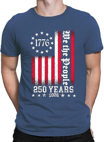 Tasuxe 250 Anniversary USA Shirt for Men 4th of July Independence American July 4th Womens Patriotic Flag Tshirt Top Blouse in Saudi Arabia